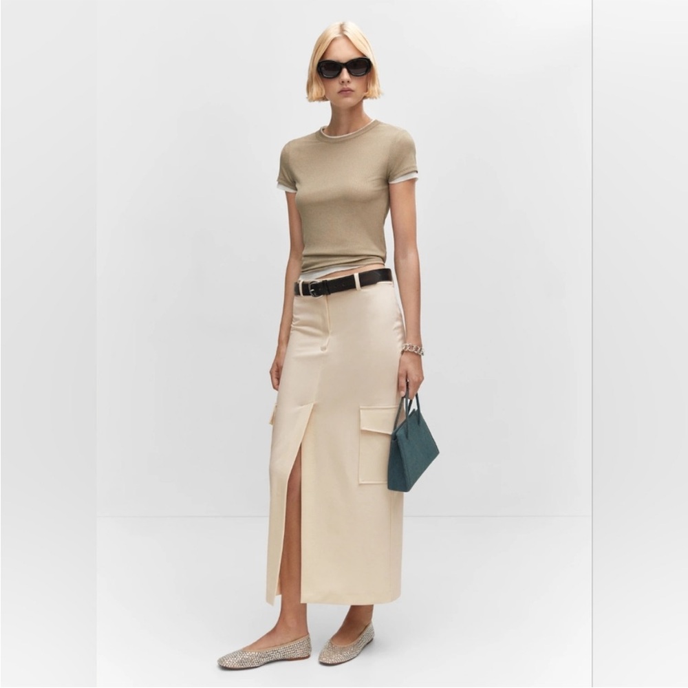Cream Cargo Mango Maxi Skirt